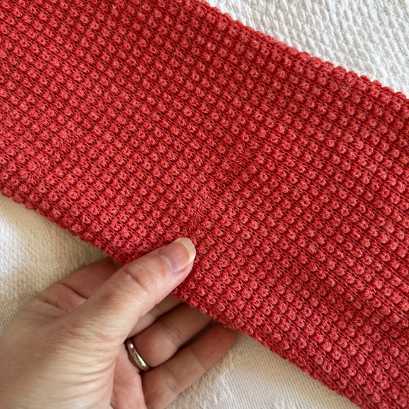 Chico's Size 2 (Large) Coral Duster Cardigan waffle Knit Spring Summer Staple - Picture 2 of 9